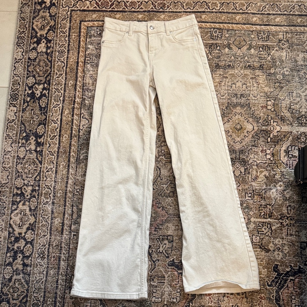 Divided Cream Wide Leg Jeans